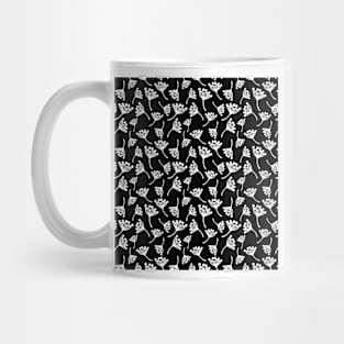 Black and white dandelion pattern Mug